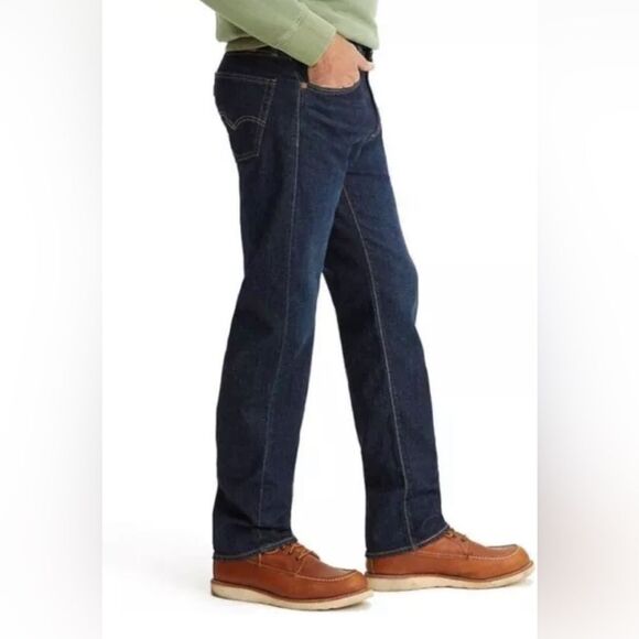 Levi's - 505 Regular Straight Jeans Dark Indigo - size 40 x 32 - Picture 6 of 9